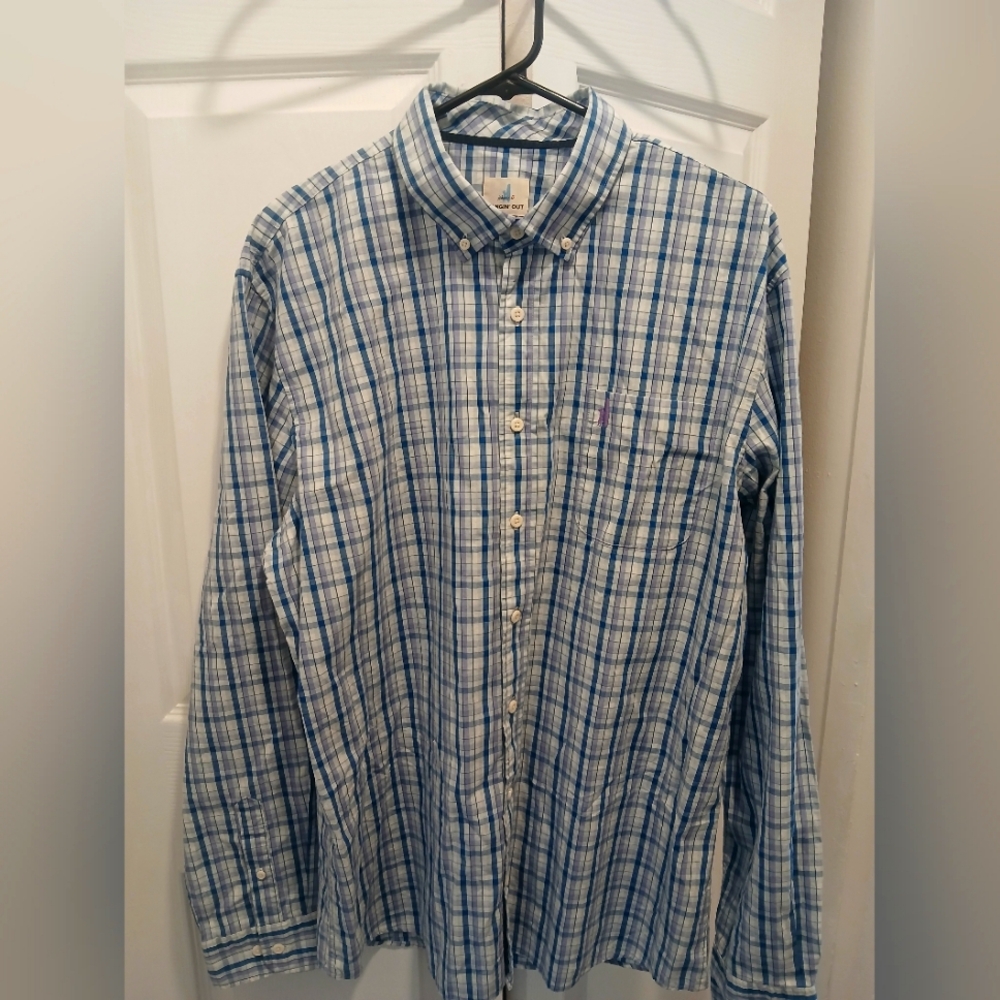 Johnnie-O Men's Long Sleeve Shirt Button Up, Size XL